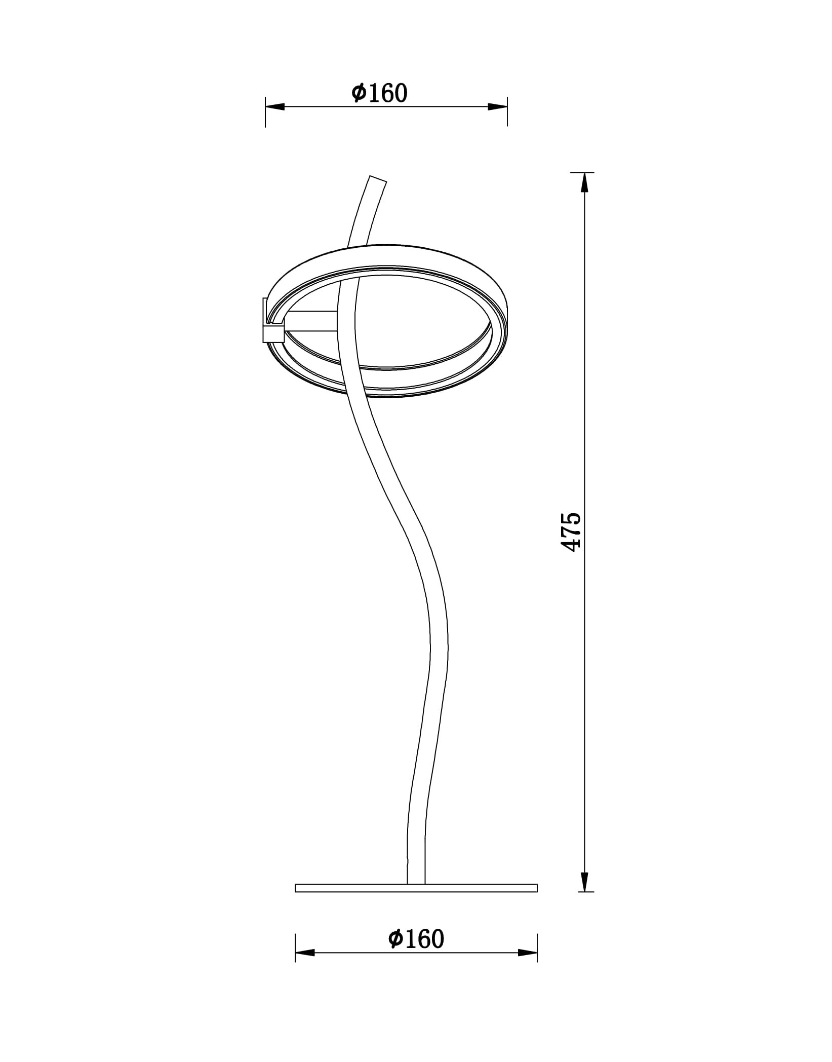 Lampe de table Garland dimensions